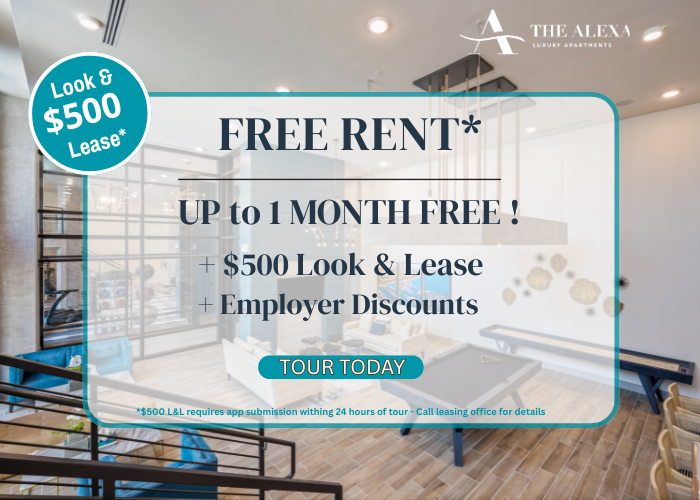 the free rent up to $ 1, 000, 000 lease and lease at The Alexa